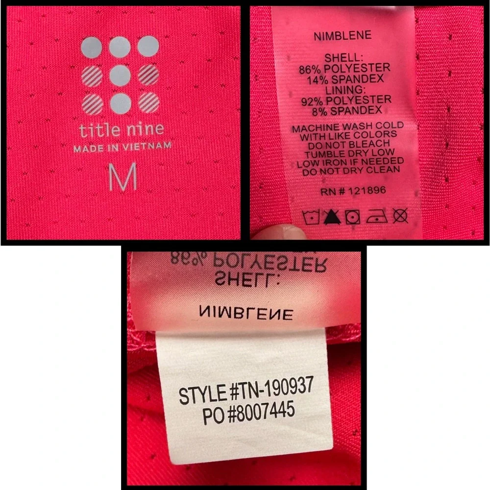 Title Nine Skirt Skort Womens Flounce Back Girly Tennis Golf Active Medium‎ Pink